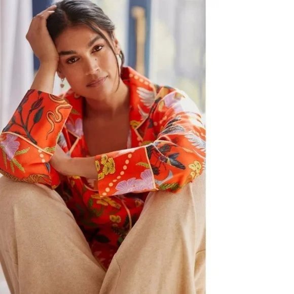 Rosa de Weerd for Anthropologie Flannel Sleep Top - Picture 3 of 4